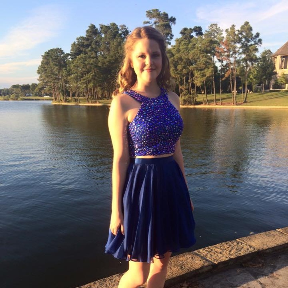Royal blue 2 piece Sherri hill set